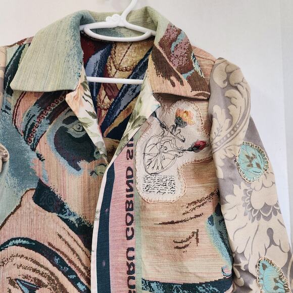 Tapestry Upcycled jacket - Wearable art - Picture 15 of 16